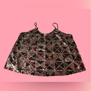 Women’s Plus Size Top With Multicolored Sequins